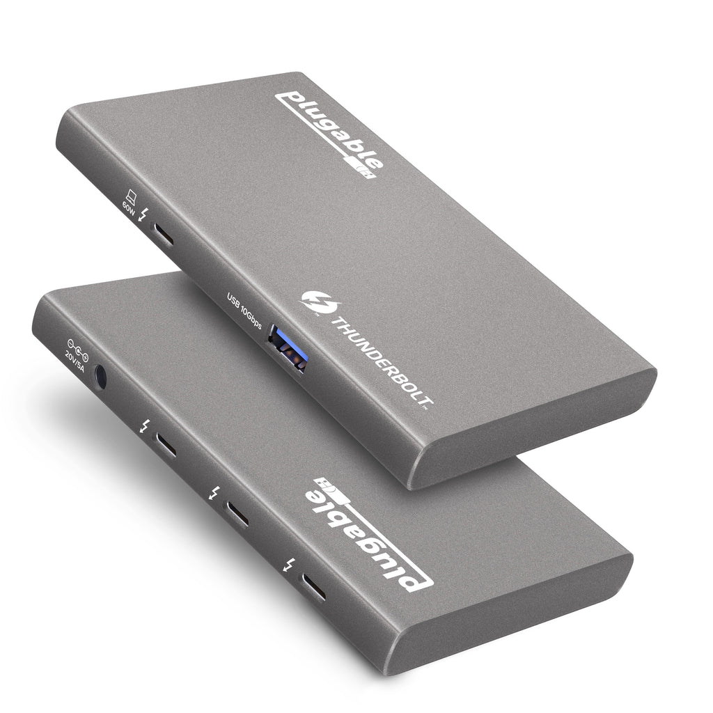Plugable 5-in-1 Thunderbolt 4 Hub with 60W Charging, Single 8K or Dual 4K Display, Matching with Thunderbolt USB4 Macs and Thunderbolt 4 / USB4 Windows (1x USB-C to HDMI Adapter)