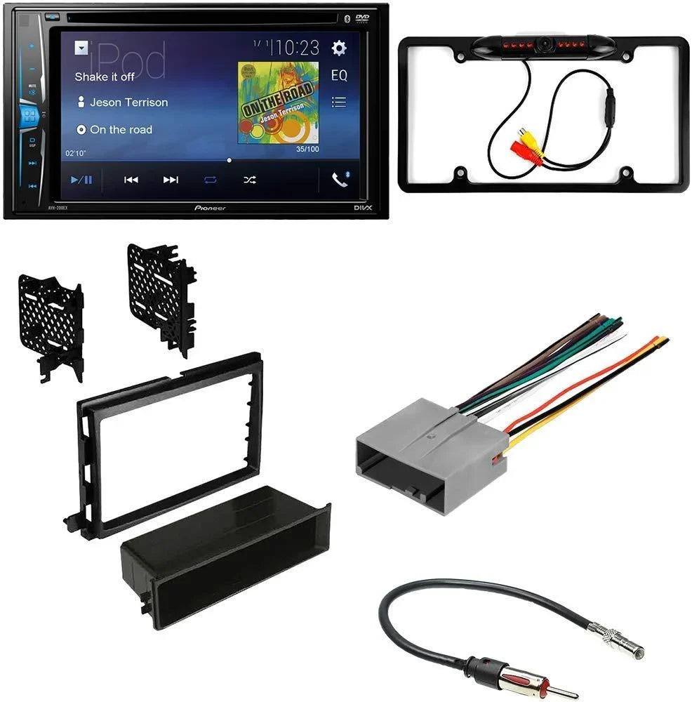 KIT2523 Bundle with Pioneer Multimedia DVD Car Stereo and Installation Kit - for 2009-2012 Ford F-150 Base Model / Bluetooth Touchscreen, Backup Camera, Double Din Dash Kit