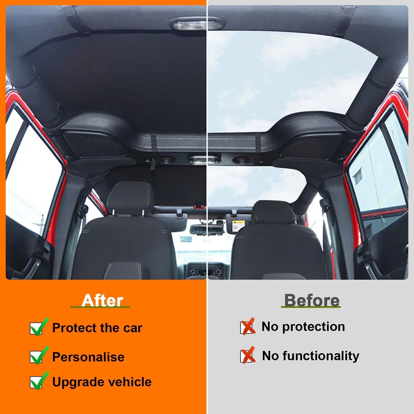 Soft Top Bikini Top Protection for Jeep Wrangler JK 2007-2017 2-Door Extended PU Leather Anti-UV Top Roof Black
