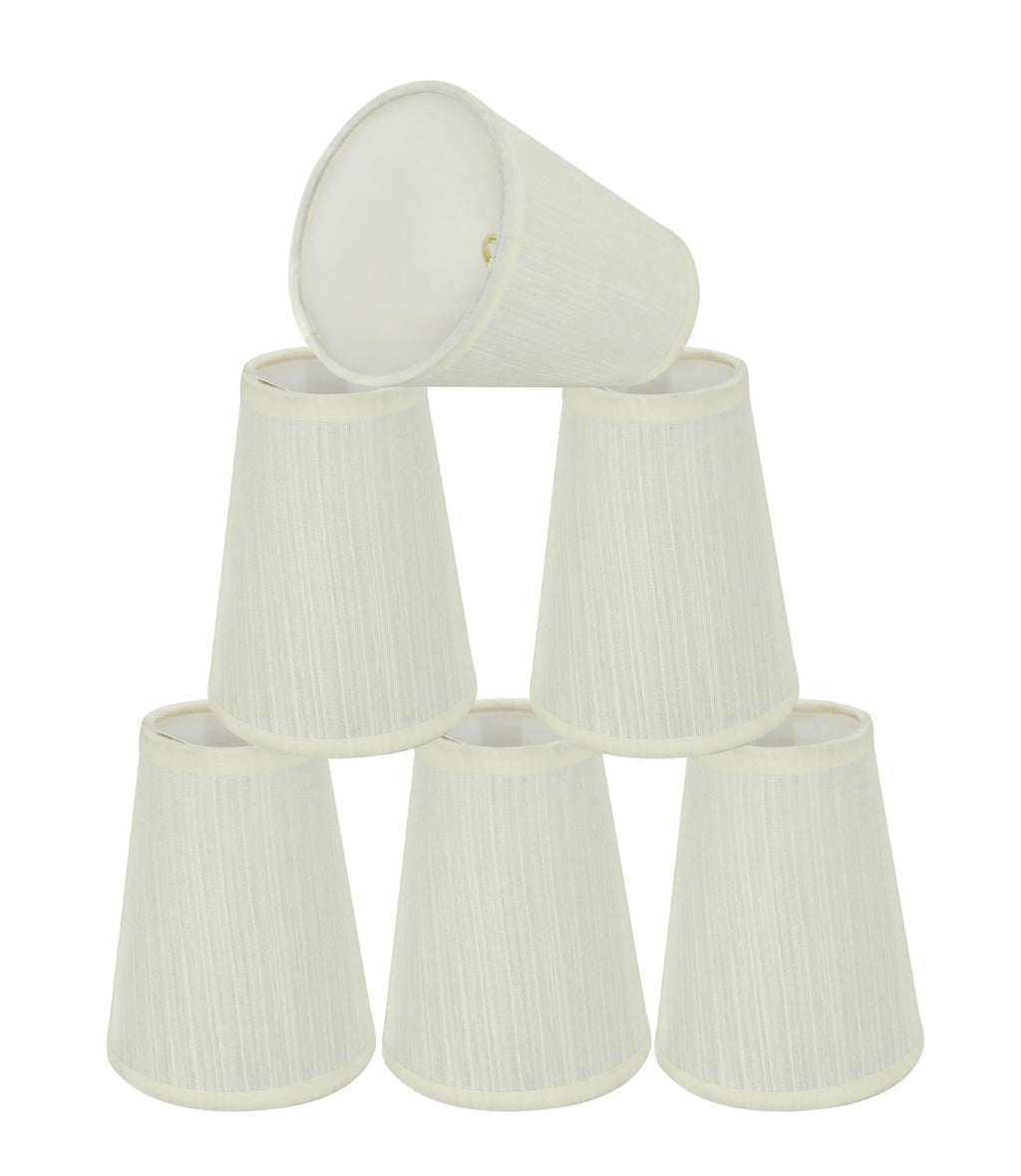 Aspen Creative Corporation 4'' Fabric Empire Candelabra Shade (Set of 6)