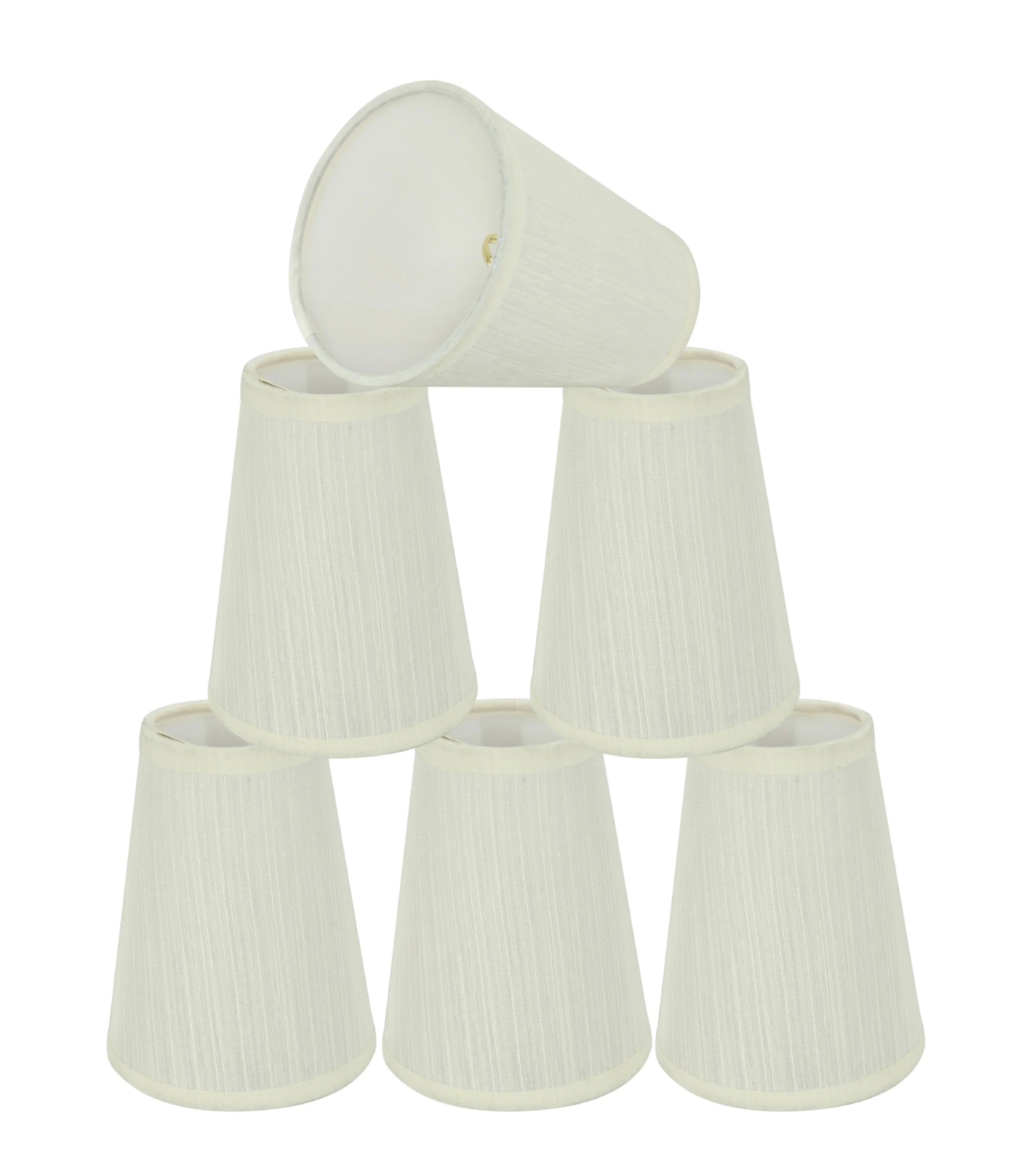 Aspen Creative Corporation 4'' Fabric Empire Candelabra Shade (Set of 6)