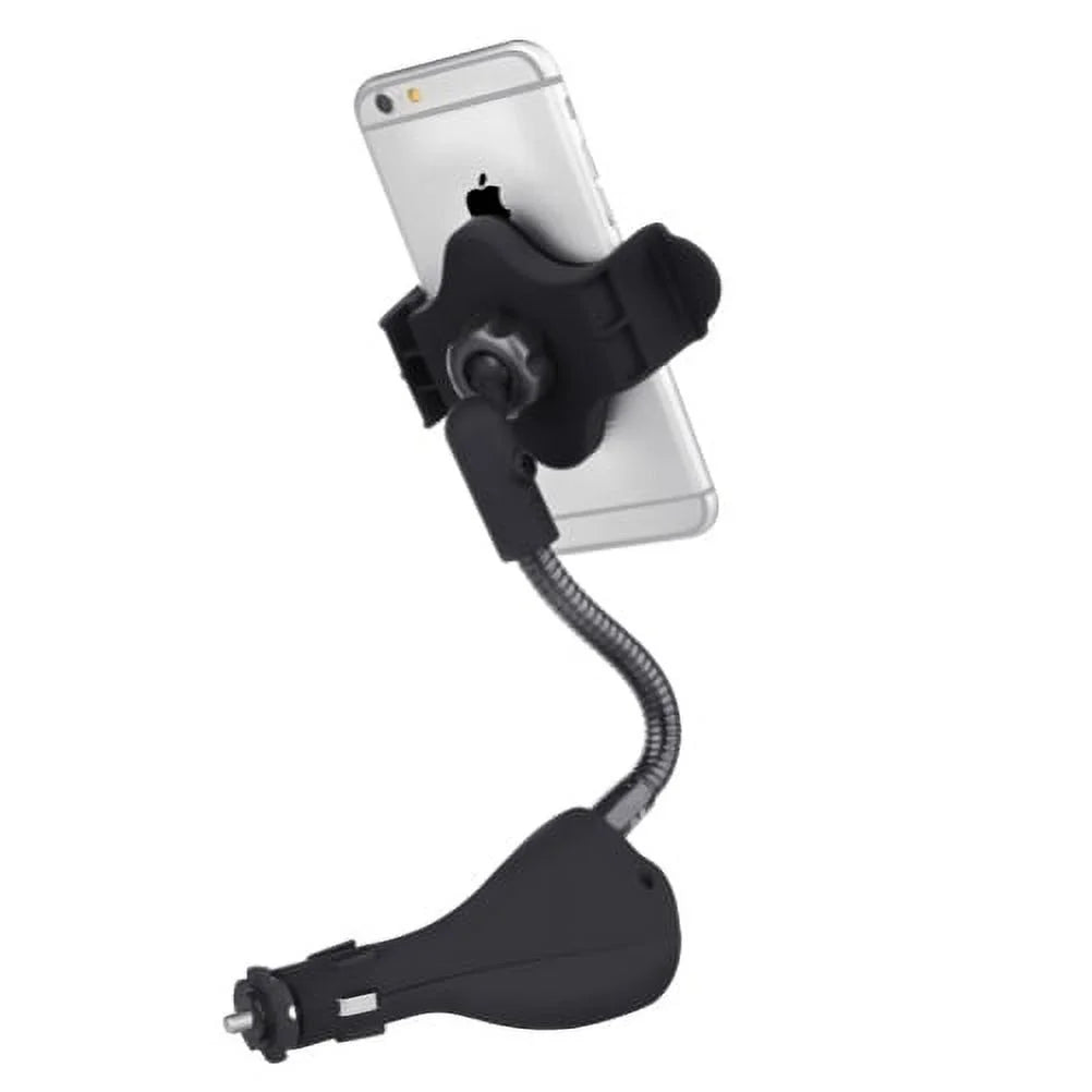 Car Mount Charging Socket Holder Extra 2-Port USB Dock Cradle D3V Matching With Samsung Galaxy S7, J7 Sky Pro, Edge S6 Edge, Grand Prime S8 active, S5, S10e S10+ S10, V (2017), Express Prime