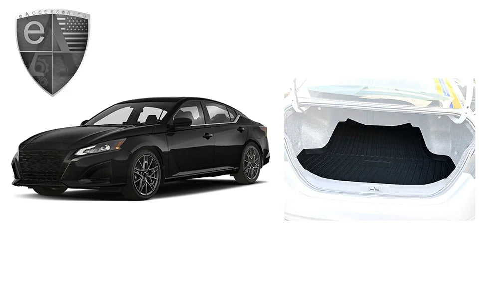 EACCESSORIES EA Cargo Liner – Trunk Mat for Nissan Altima 2013-2023 – Strong Trunk Mats for Cars with Raised Lip – Non-Slip Car Trunk Mat Rubber – Easy to Install – Laser Pre-Cut Design