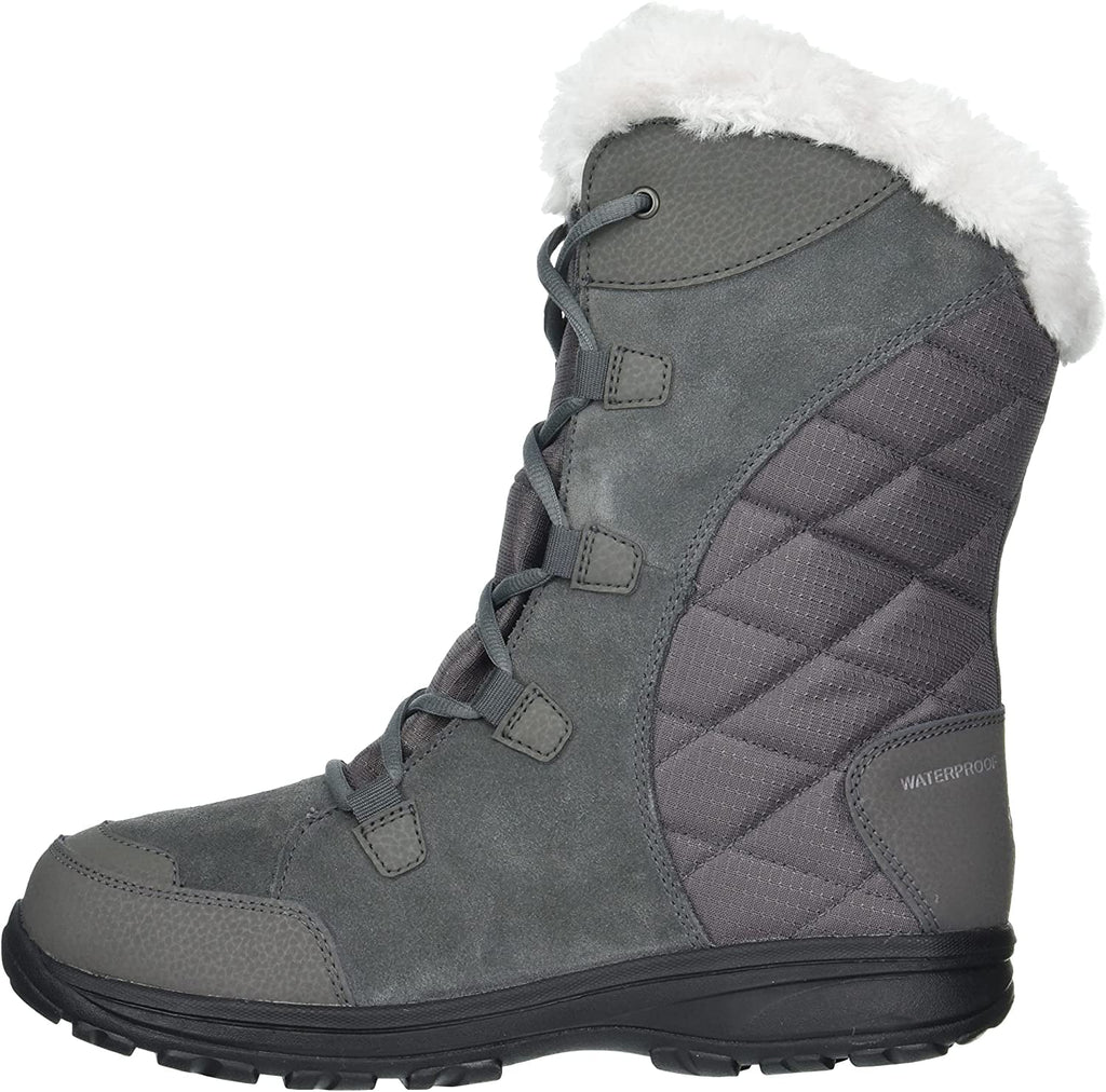 Columbia Womens Ice Maiden II Snow Boot 9 Wide Shale/Dark Raspberry