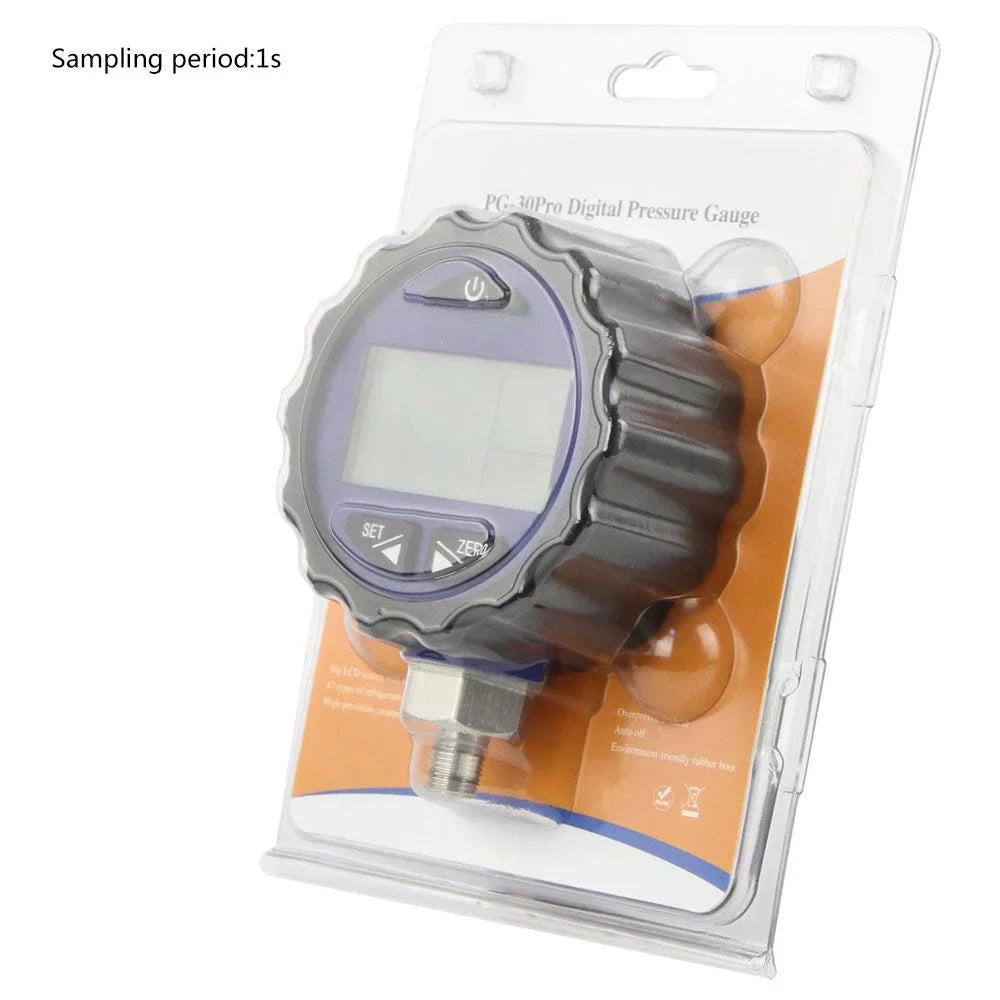 Elitech PG-30Pro Blue Digital AC Pressure Gauge -14.5~500 PSI