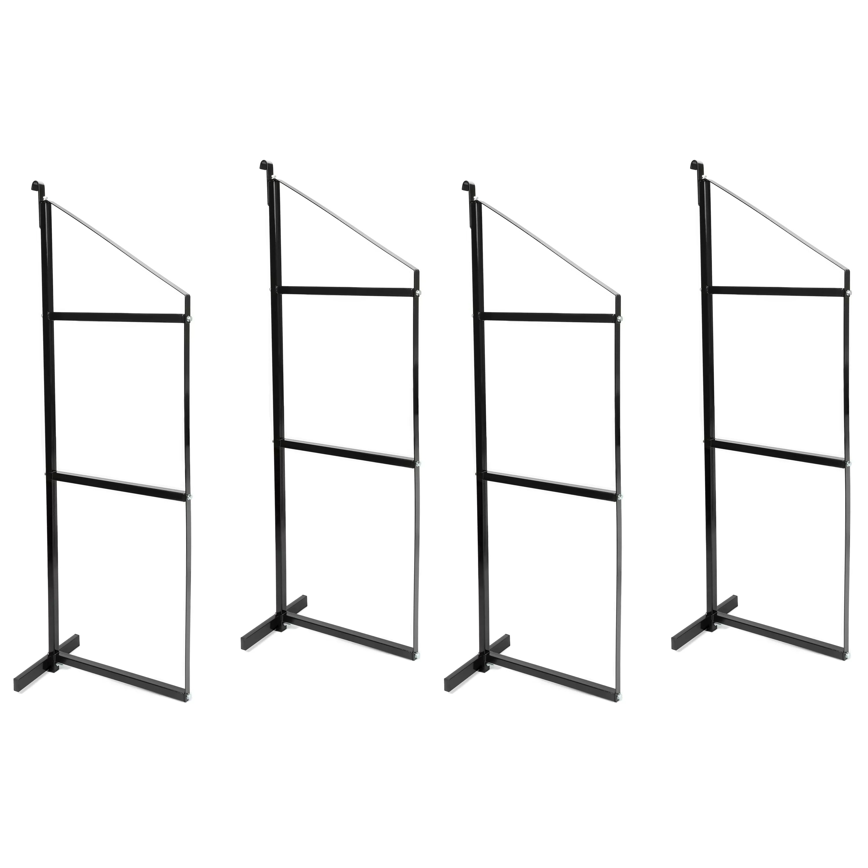 HECASA Cargo Shipping Container Shelving Brackets Black Powder Coated Steel Shelf Brackets for Heavy Duty Trailer Containers