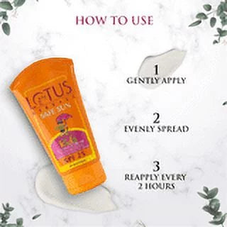 Lotus Herbals Safe Sun Kids Sunscreen Cream SPF - 25 (50gm)