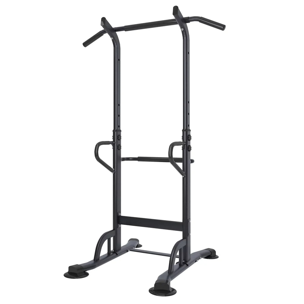 Wellynap Power Tower Pull up Bar, Height Adjustable Strength Training Workout Equipment - Black
