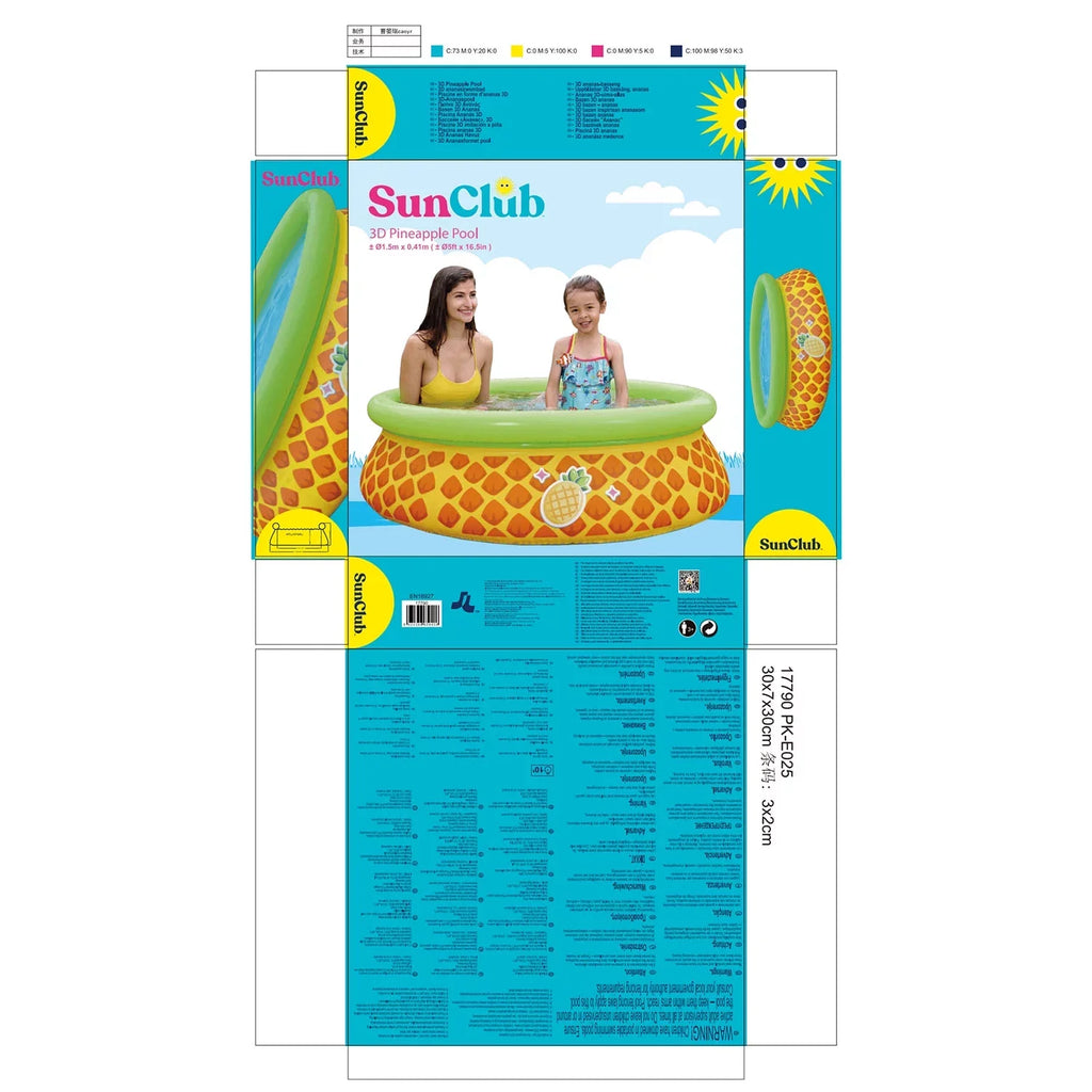 JLeisure Prompt Set & Pineapple Inflatable Outdoor Swimming Pool (2)