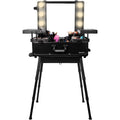 SHANY Studio ToGo Wheeled Trolley Makeup Case & Organizer with Light - BLACK