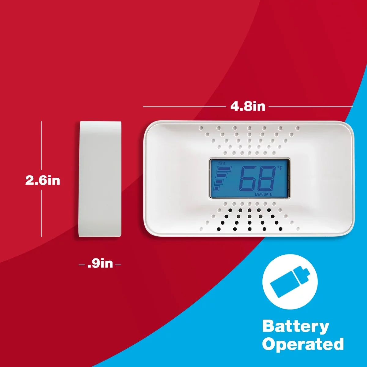 10 Year CO Alarm w/ Digital Display