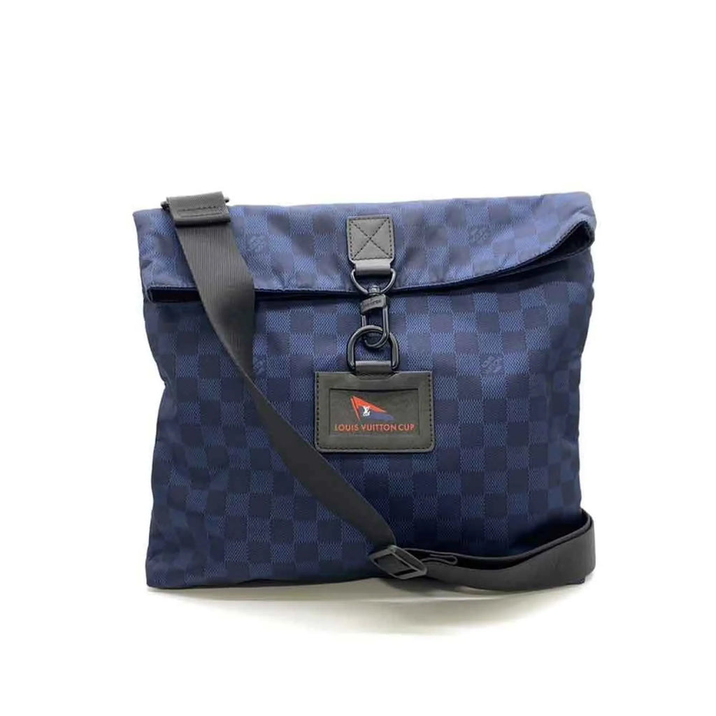 Pre-Owned Louis Vuitton Bag Damier Challenge Alize Navy Shoulder LV Cup Men's Nylon N41251 LOUISVUITTON (Fair)