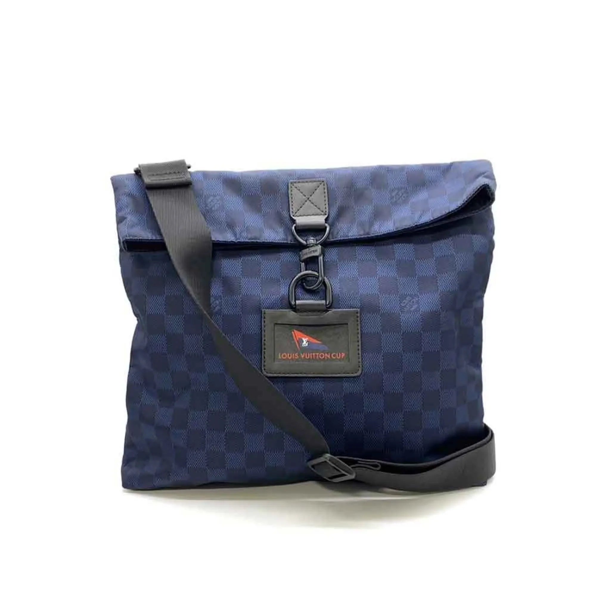 Pre-Owned Louis Vuitton Bag Damier Challenge Alize Navy Shoulder LV Cup Men's Nylon N41251 LOUISVUITTON (Fair)
