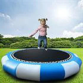 DENEST 17-ft Inflatable Water Trampoline Swimming Pool Lake Bounce Floating Island Water Sport Blue Max Capacity 400kg/ 880lbs