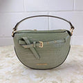 Michael Kors Emilia 35T1Gu5C6E Half Moon Crossbody Bag In Army Green