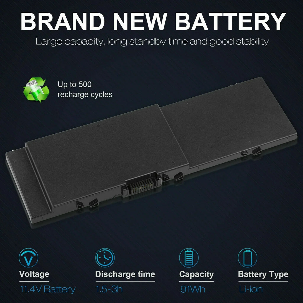 Battery MFKVP For Dell Precision 15 7510 7520 7710 7720 M7510 M7710 TWCPG 0FNY7