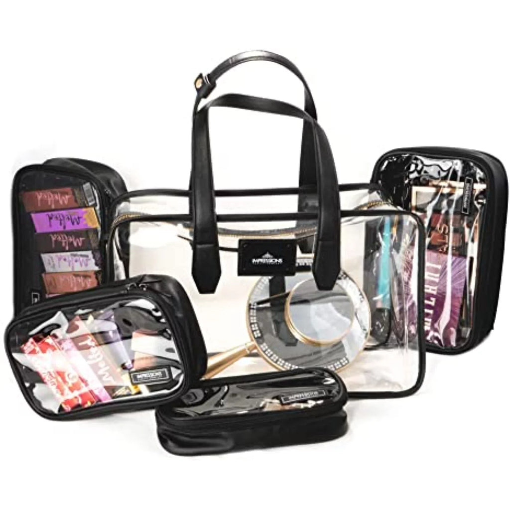 Impressions Vanity Paris Transparent Makeup Case with Adjustable Shoulder Strap (Transparent)