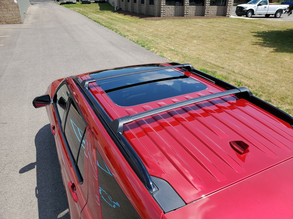 BRIGHTLINES Roof Rack Cross Bars Replacement for Ford Explorer 2020-2023, Set of 2pcs, Black Aluminum Roof Top Cargo Rack
