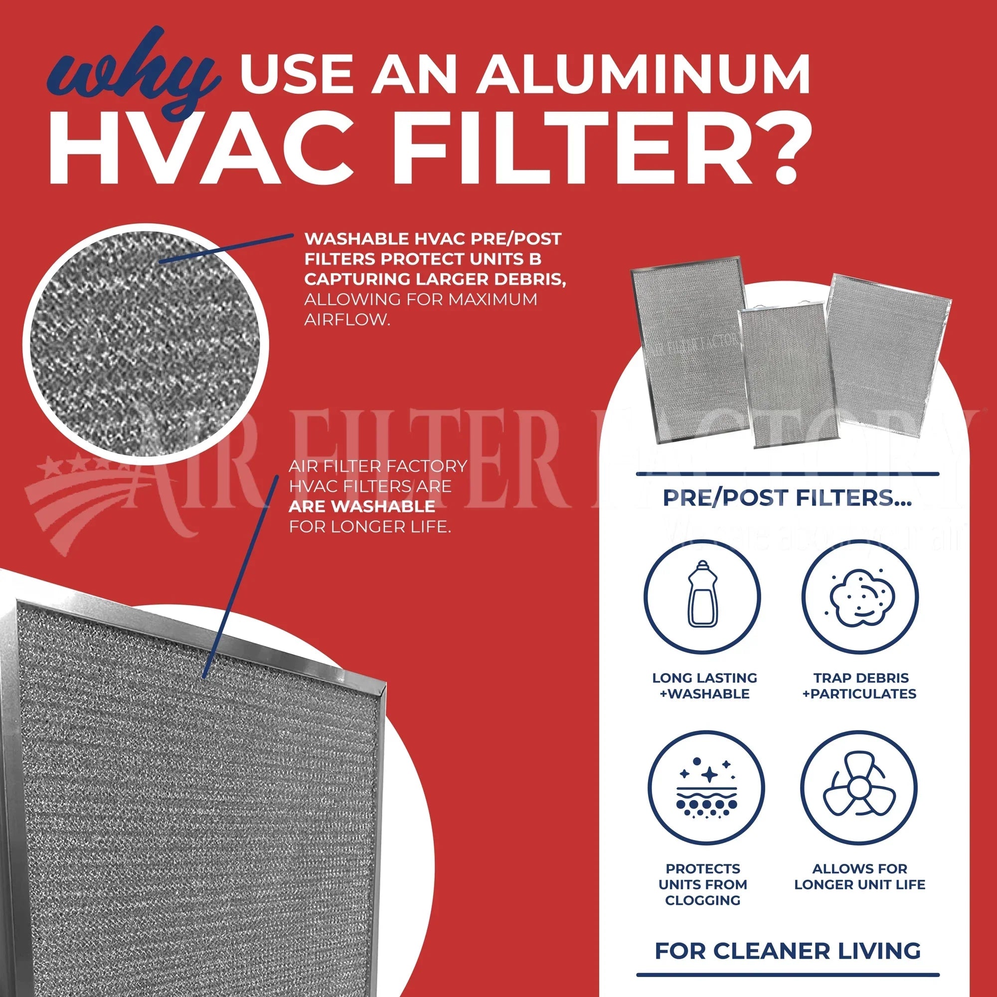 2-Pack 123324‐004, 123324004, TRN123324004 Matching with Trion Aluminum Furnace HVAC Pre/Post Filters By Air Filter Factory