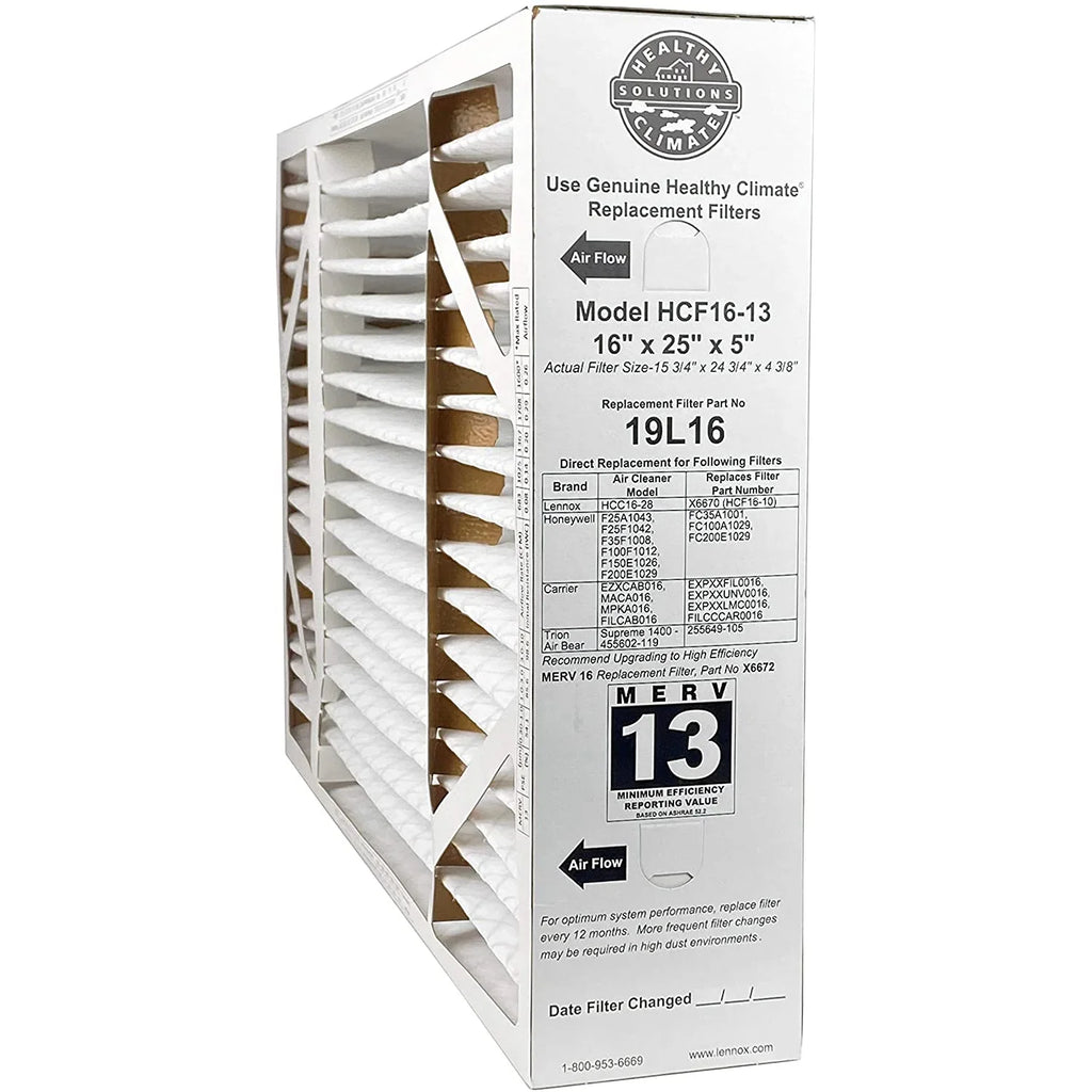 Lennox 19L16 Healthy Climate 16 x 25 x 5 Inch MERV 13 Replacement Filter