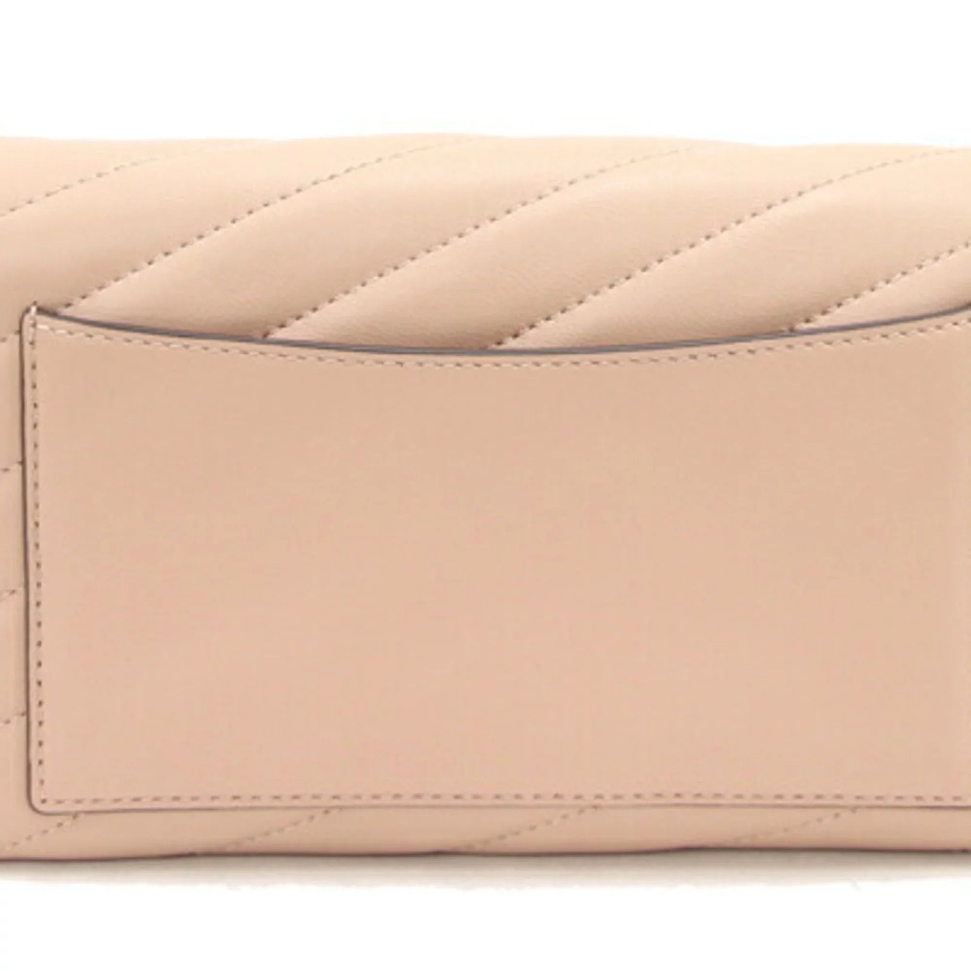 Pre-Owned Tory Burch Shoulder Kira Chevron Chain 64068 Beige Leather Women's TORY BURCH (Good)