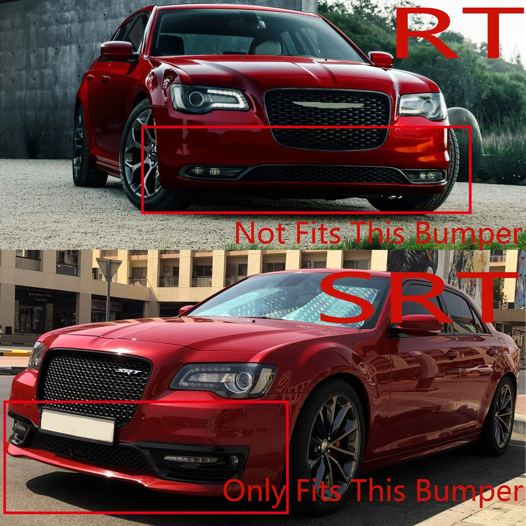 NINTE Front Bumper Lower Lip for 2015-2022 Chrysler 300 SRT Sedan Matte Black