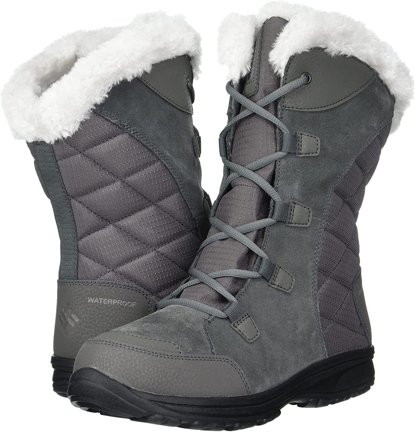 Columbia Womens Ice Maiden II Snow Boot 9 Wide Shale/Dark Raspberry