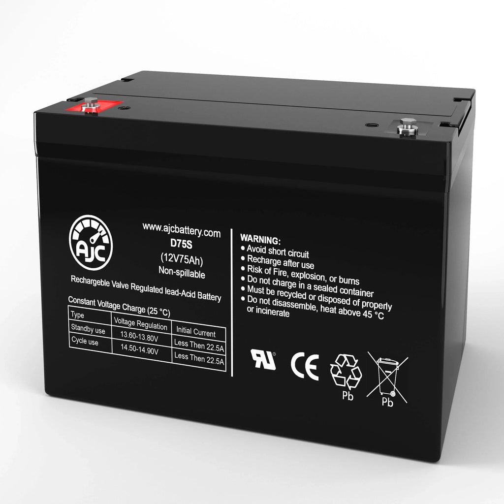 Shoprider Enduro XL4+ 889XLSBN 12V 75Ah Mobility Scooter Battery - This Is an AJC Brand Replacement