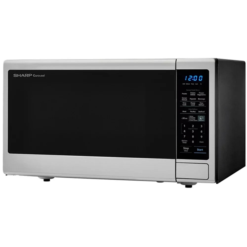 Sharp Carousel SMC1843CM Microwave Oven Freestanding 1.8 cu. Ft, 1100 W - Black, Stainless Steel