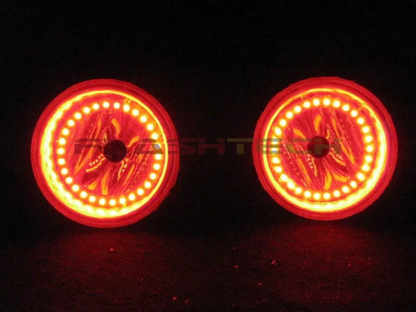 Flashtech LED RGB Multi Color Halo Ring Fog Light Kit for Dodge Caliber 07-12 with V.3 Fusion Color Change Wifi Remote