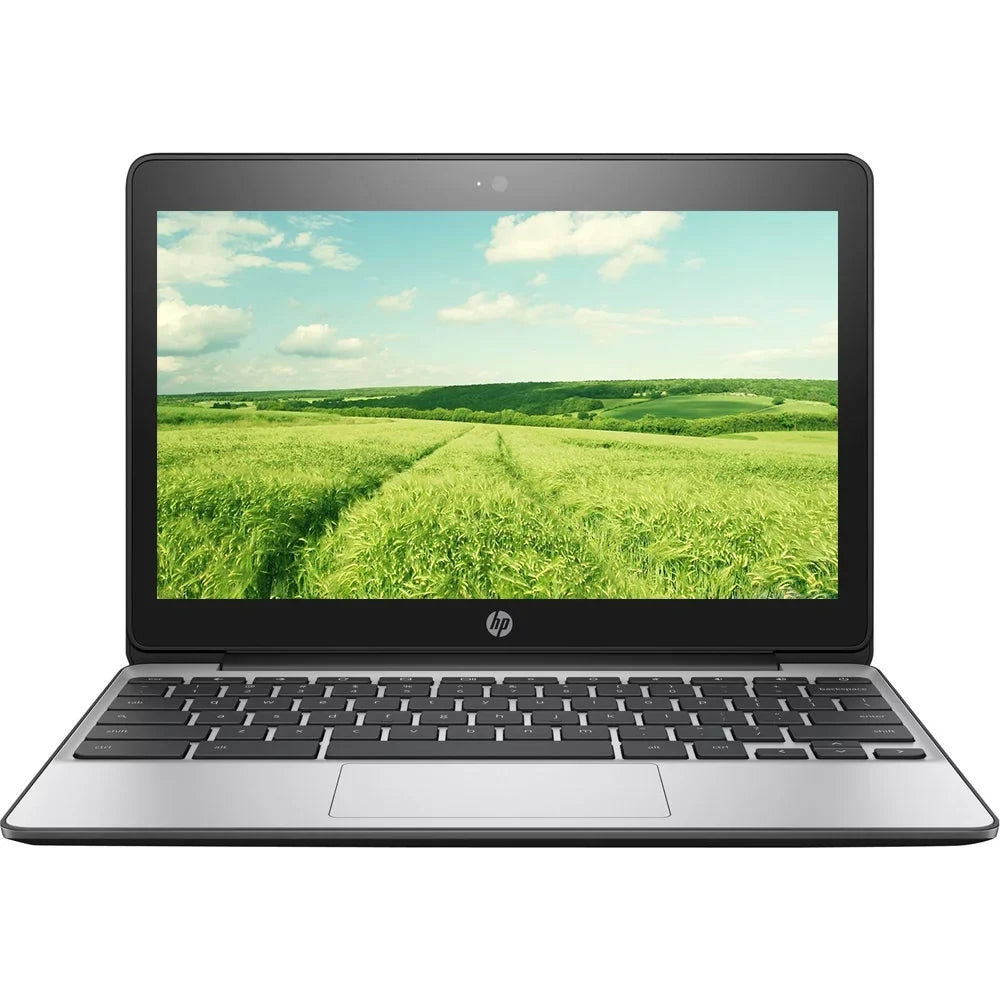 Restored | HP Chromebook | 11.6-inch | Chrome OS | 4GB RAM | 16GB SSD | Bundle: USA Essentials Bluetooth/Wireless Airbuds, Wireless Mouse By Certified 2 Day Express