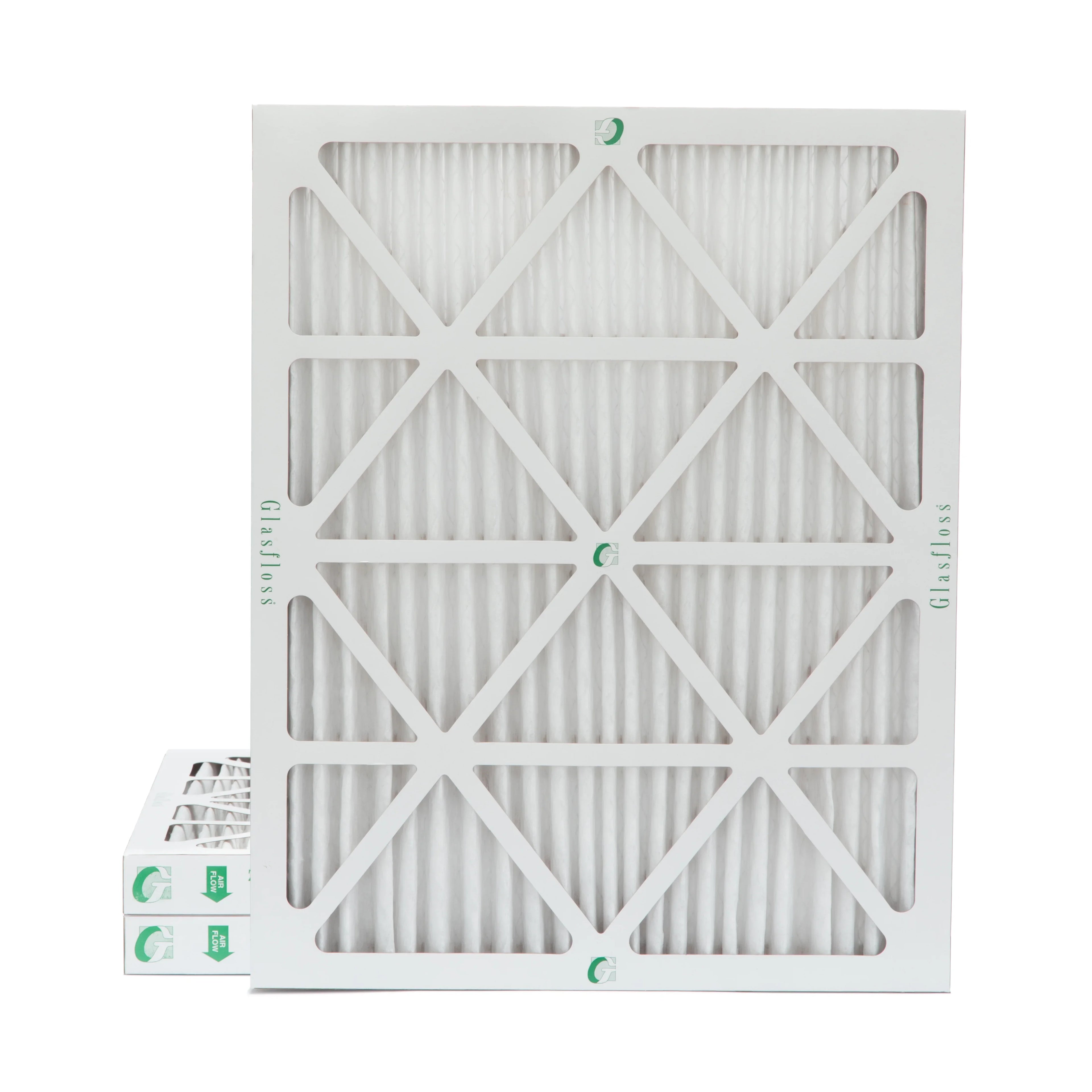 3 Pack of 18x24x2 MERV 13 Pleated 2" Inch Air Filters by Glasfloss. Actual Size: 17-1/2 x 23-1/2 x 1-3/4