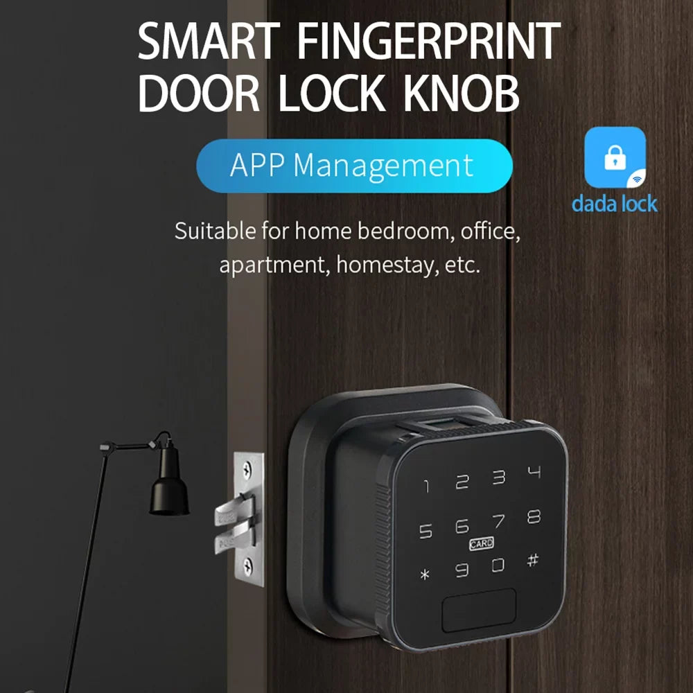 moobody Smart Lock Fingerprint Lock Door Lock Keypad Door Lock with Handle Fingerprint Electronic Deadbolt Door Lock Smart Door Lock Suitable with DADA Lock