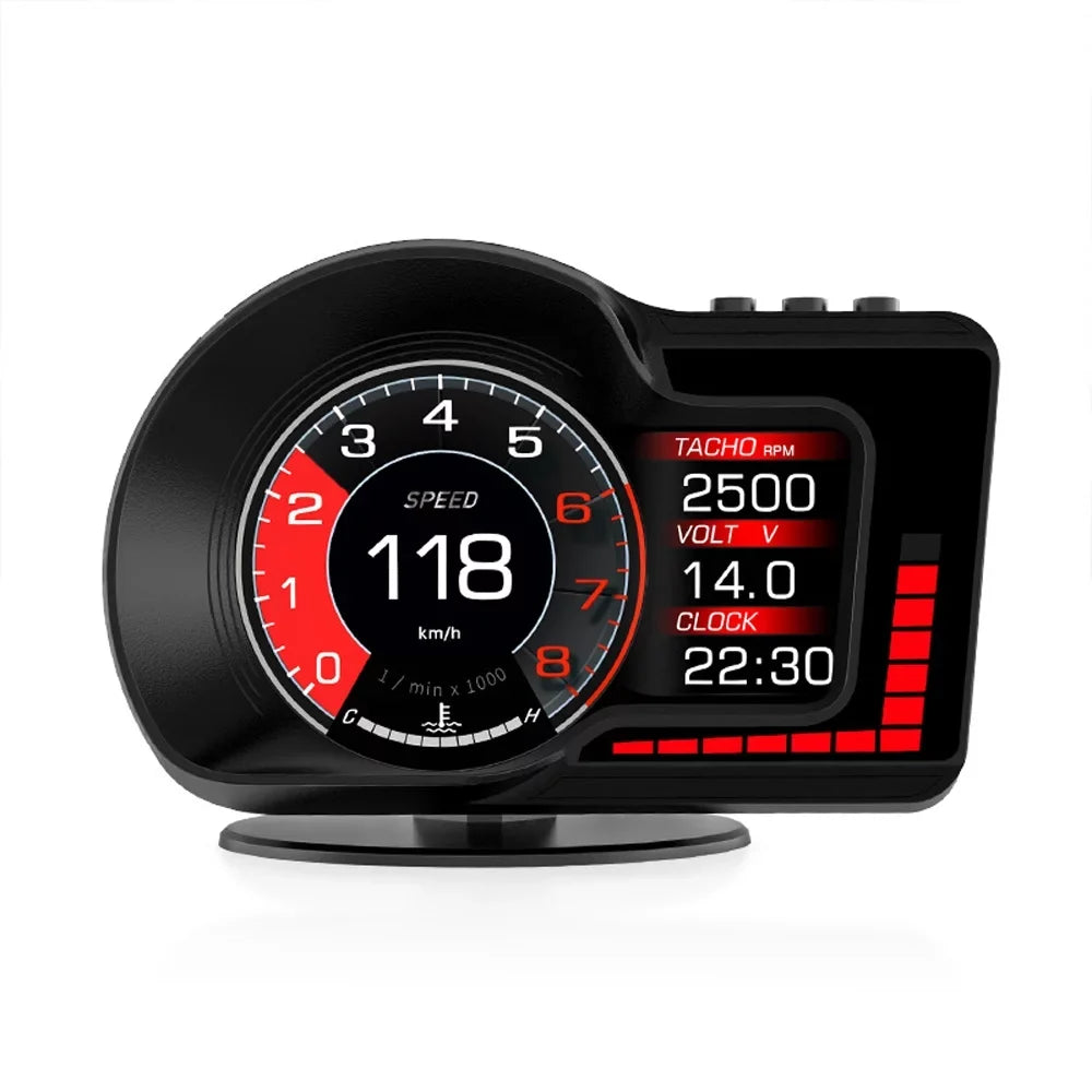 Andoer Dual System Car Head Up Display with Speed/Clock/RPM, Overspeed Alarm, Brake Test, GPS Navigation,