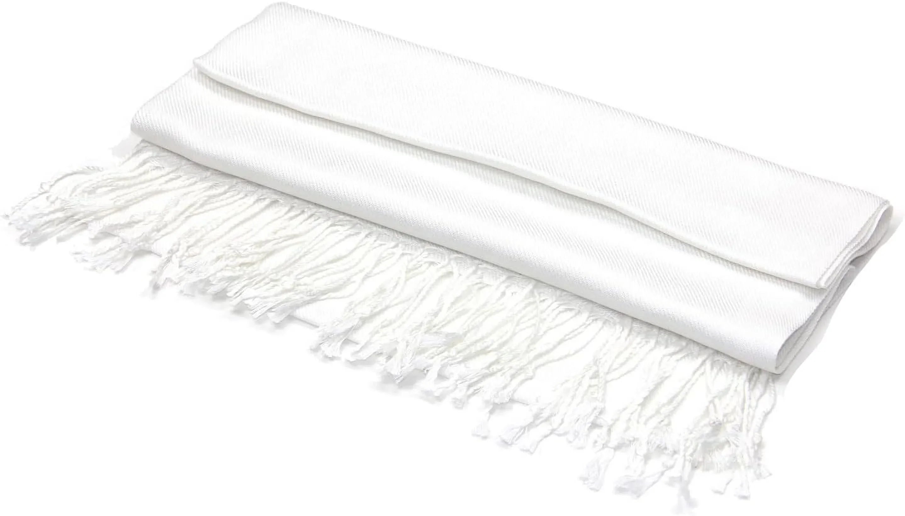 Achillea Large Soft Silky Pashmina Shawl Wrap Scarf in Solid Colors