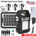 DFITO Portable Solar Powered Station, Rechargeable Solar Generator, Dual Way To Charge, Solar Panel Power Bank with 3 LED Bulbs Flashlight for Hiking Camping Emergency