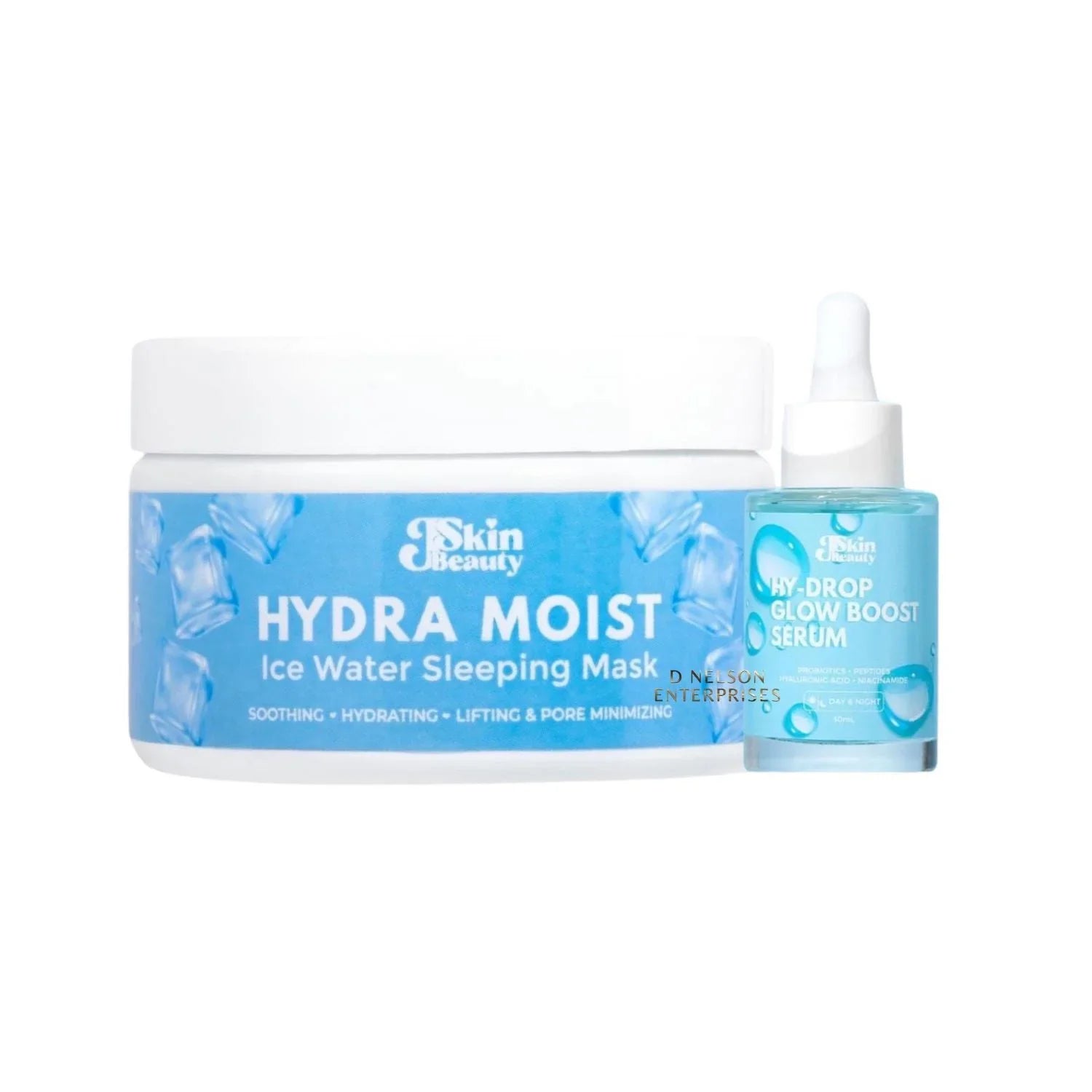 Glowing Skin Combo: JSkin Beauty Hydra Moist Ice Water Sleeping Mask & Hydrop-Glow Boost Serum