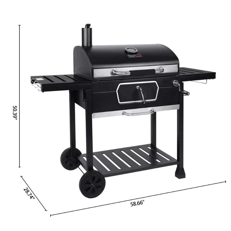 Deluxe Charcoal Grill, BBQ Smoker Picnic Camping Patio Backyard Cooking, camping USA