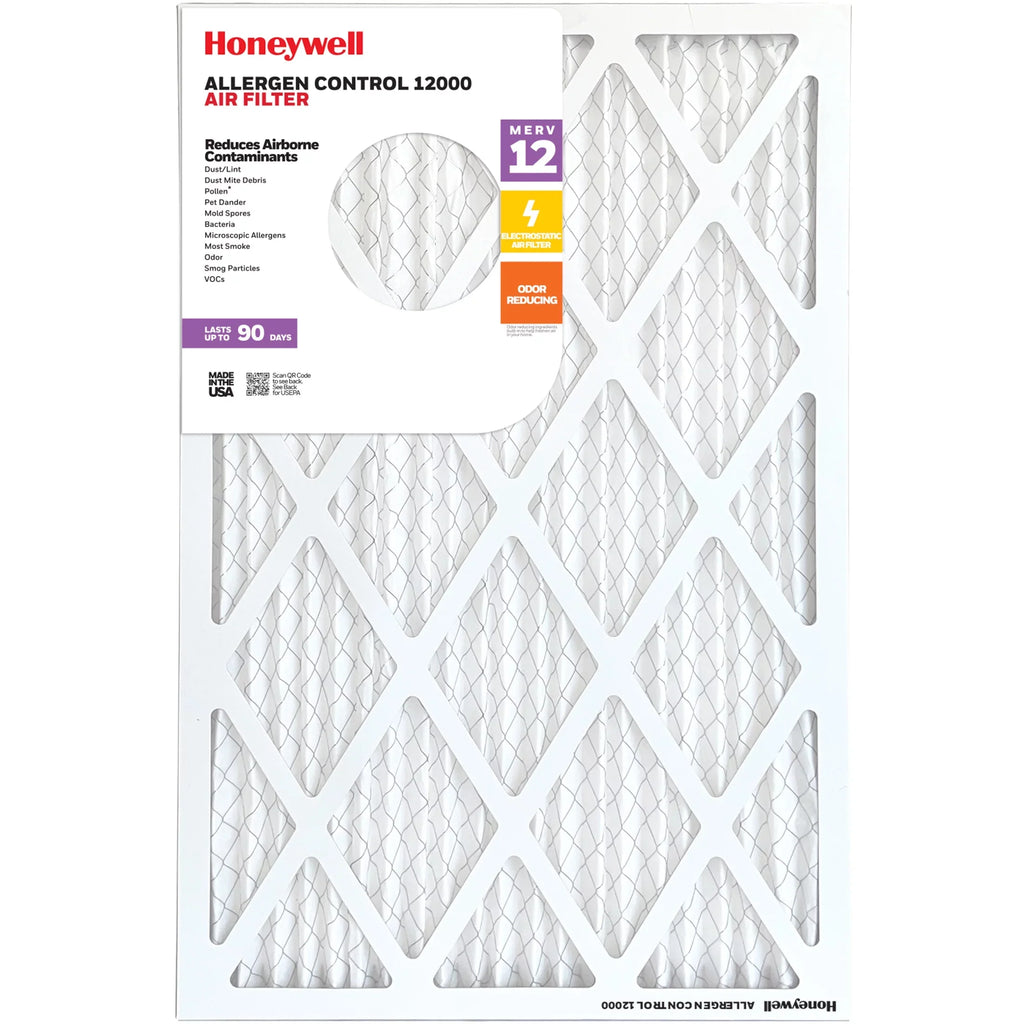 Honeywell 14x20x1 MERV 12 Pleated HVAC Furnace Air Filter- 4 Pack