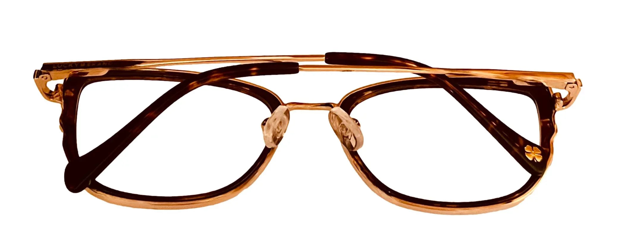Lucky Brand Women's Eyeglass Tortoise Gold Butterly Metal D116. 54mm