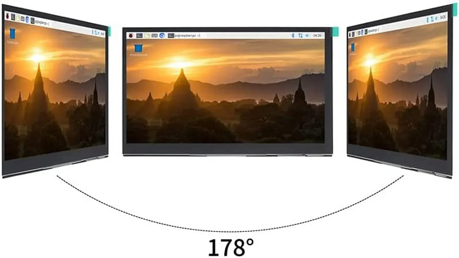 Treedix 7 inch Touchscreen Monitor LCD HDMI Display Monitor 1024x600 HD IPS HDMI Display Suitable with Raspberry Pi 3B+/4B with Stand-H Drive-Free