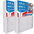 20x20x5 Air Filter MERV 11 Comparable to MPR 1000, MPR 1200 & FPR 7 Suitable with Lennox X0585 Air Filter 2 Pack by AIRX FILTERS WICKED CLEAN AIR.
