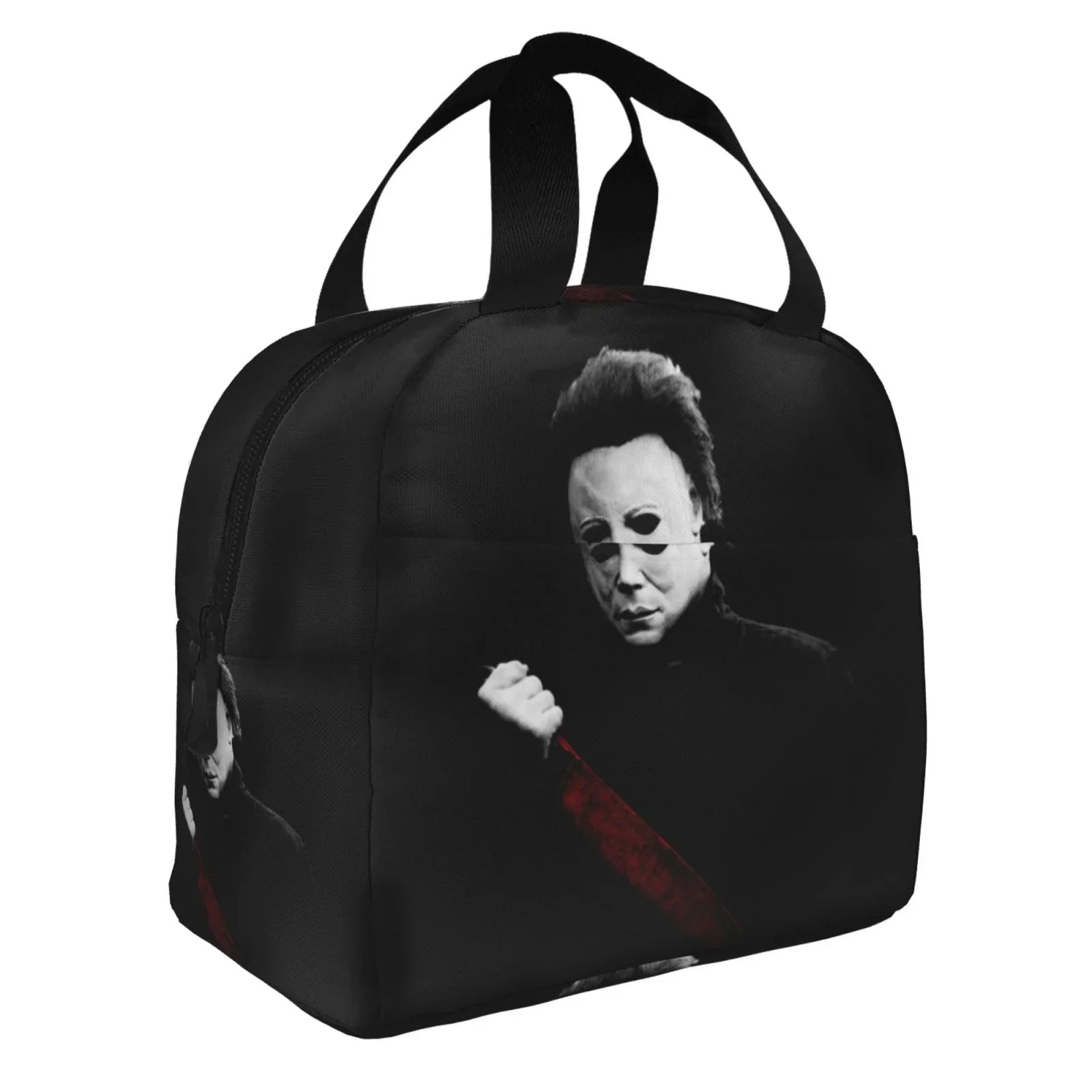 Michael Myers Blood Portable Lunch Bag For Adult And Kids Reusable Lunch Box Insulated Thermal Cooler Bento Bag For School Picnic Office