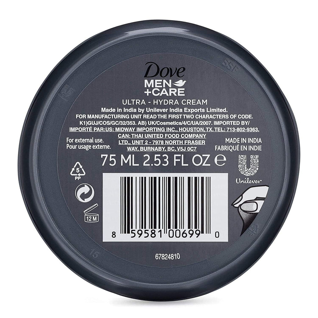Dove Men+Care Ultra-Hydra Cream With 24 Hour Moisturization, 2.53 Fl Oz (Pack Of 6).