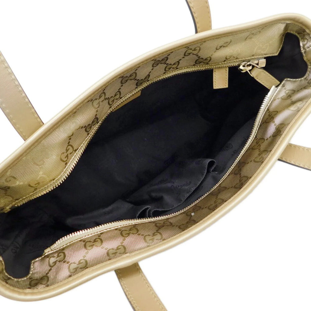 Pre-Owned GUCCI GG Implement Handbag Tote Bag Gold 211138 002123 (Like New)