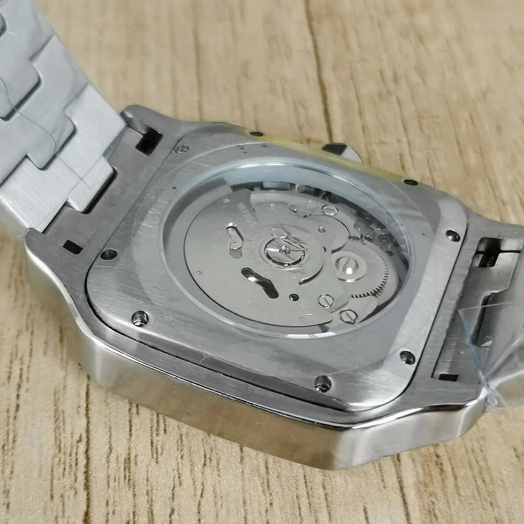 Square Men's Watch Automatic NH35 Movement Mechanical Men's Watch 3ATM Waterproof 38MM