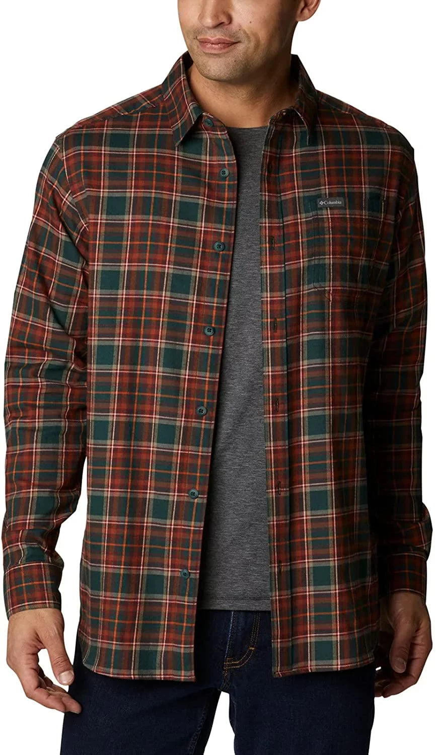 Columbia Mens Vapor Ridge III Long Sleeve Shirt Spruce Cs Tartan X-Large
