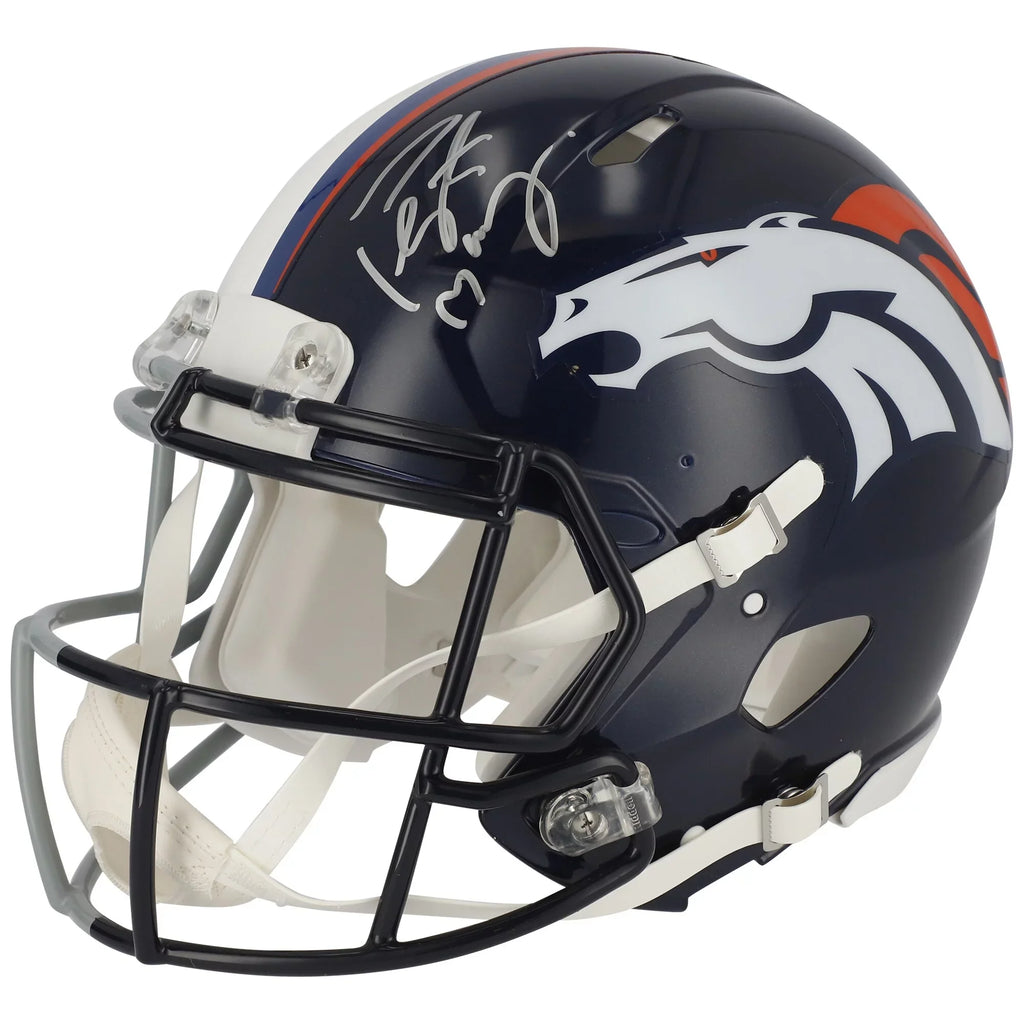 Peyton Manning Indianapolis Colts & Denver Broncos Autographed Half & Half Riddell Speed Authentic Helmet - Signature on Denver Side - Fanatics Authentic Certified