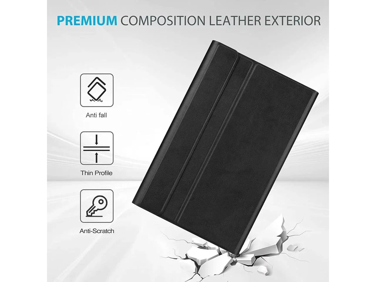 Wireless Keyboard Case for Lenovo Tab K10 2021 / Lenovo Tab M10 FHD Plus 2020 2nd Gen 10.3 inch TB-X606F / TB-X606X Slim Shell Lightweight Stand Coating with Detachable Keyboard