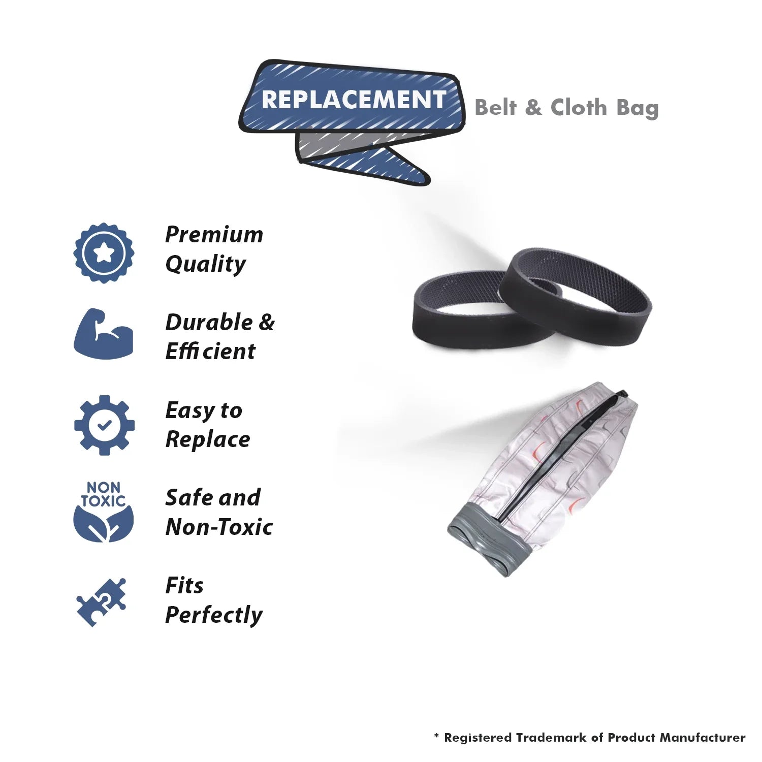 Replacement Part For Kirby Sentria straight zipper Outer Cloth Bag With 2Belt Free # 190008, 301289S, 301289